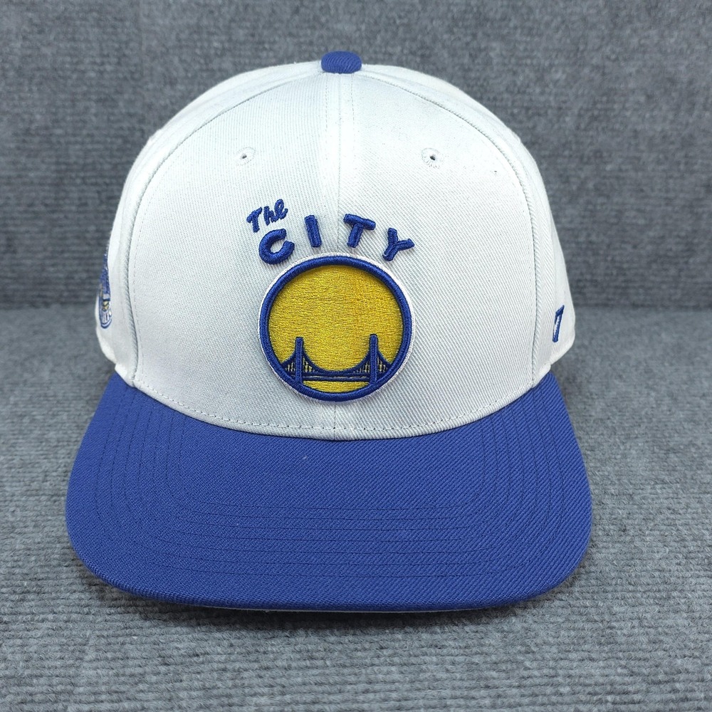 Golden State Warriors Hat Cap Snap Back White NBA Hardwood Classics Mens '47